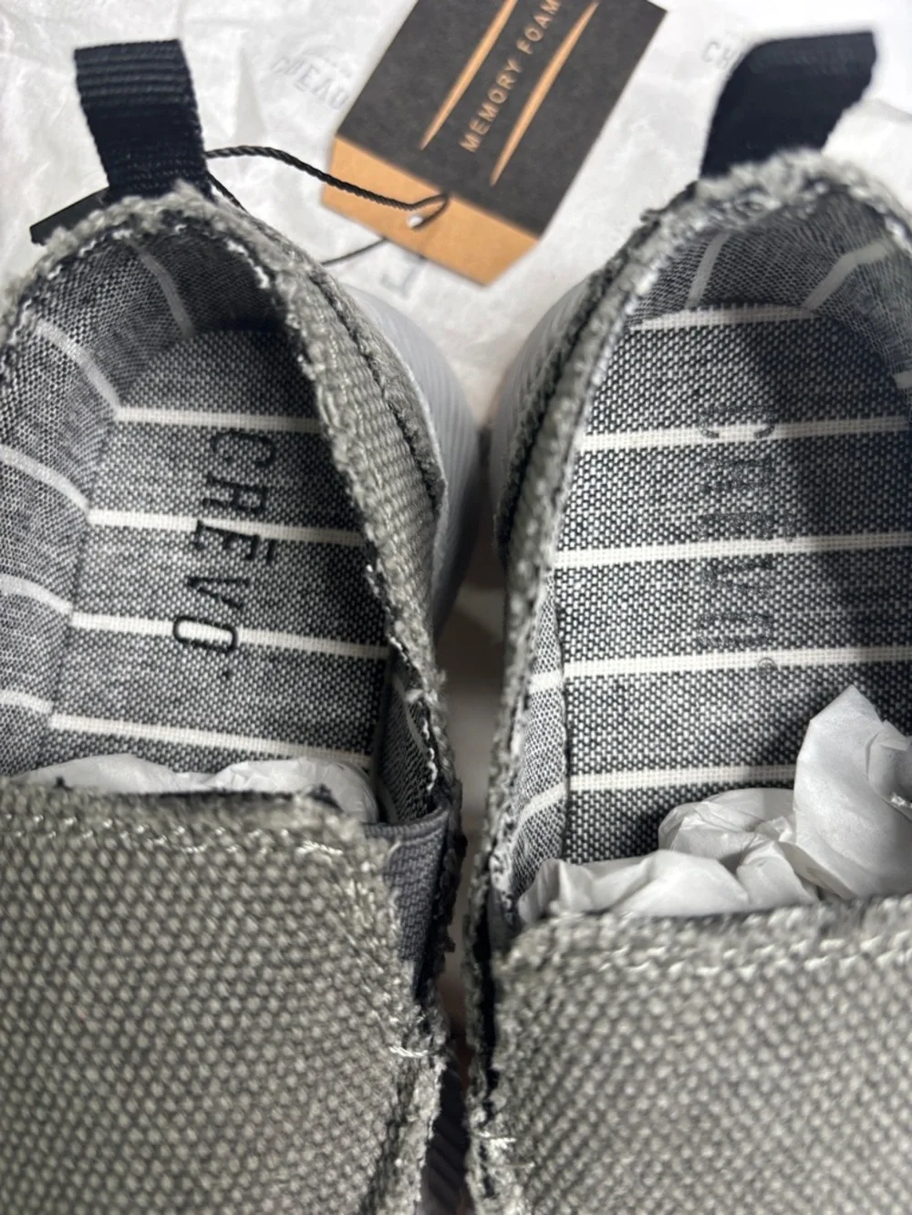 Crevo Kids Gray Canvas Slip-On Loafers | NWT - Picture 4 of 8